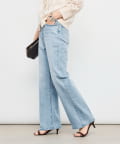 NOLLEY'S(ノーリーズ) 【RM denim】センタープレスハイウエストパンツ