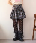 w closet(ダブルクローゼット) 【25AW】バルーンチェックスカパン