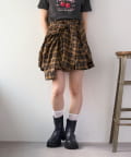 w closet(ダブルクローゼット) 【25AW】バルーンチェックスカパン