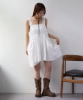 w closet(ダブルクローゼット) 【25AW】リボン2WAYピーチワンピ
