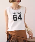 w closet(ダブルクローゼット) 【25AW】【3色展開】レースロゴタンク