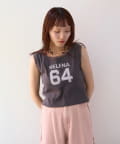 w closet(ダブルクローゼット) 【25AW】【3色展開】レースロゴタンク