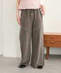 w closet(ダブルクローゼット) 【25AW】スタッツ付裏毛パンツ