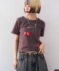 w closet(ダブルクローゼット) 【25AW】スプレーチェリーT