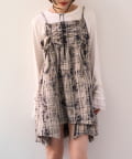 w closet(ダブルクローゼット) 【25AW】クラッシュチェックキャミワンピ