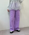 w closet(ダブルクローゼット) 【25AW】【2サイズ展開】ハートジャガードデニムパンツ