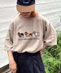CIAOPANIC TYPY(チャオパニックティピー) 【ユニセックス】アニマル柄犬サマーニット半袖Tシャツ