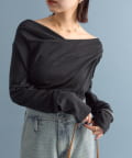 mystic(ミスティック) 【大人気シリーズ/新色ホワイト・グレー2】オフショルロングTシャツ※EC限定カラーあり