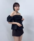 mline(エムライン) [mline]オフショル ギャザーブラウス