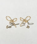 3COINS(スリーコインズ) リボンパールピアス