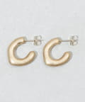 3COINS(スリーコインズ) 加工メタルフープピアス