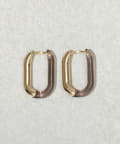 3COINS(スリーコインズ) クリアメタルワンタッチピアス