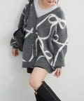 NICE CLAUP / OLIVE des OLIVE OUTLET(ナイスクラップ  / オリーブ デ オリーブ アウトレット) 【RMAF】人気につきリバイバル！リボン柄カーディガン