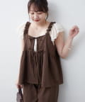 NICE CLAUP / OLIVE des OLIVE OUTLET(ナイスクラップ  / オリーブ デ オリーブ アウトレット) 【RMAF】リボンキャミ+ロングパンツSET