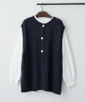 NICE CLAUP / OLIVE des OLIVE OUTLET(ナイスクラップ  / オリーブ デ オリーブ アウトレット) 2セットアイテム【RMAF】ニットベスト+ロンT