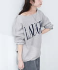 NICE CLAUP / OLIVE des OLIVE OUTLET(ナイスクラップ  / オリーブ デ オリーブ アウトレット) 【natural couture】裏起毛ロゴ入りプルオーバー