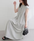 natural couture(ナチュラルクチュール) 【WEB限定】ノースリティアードワンピース
