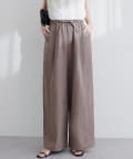 natural couture(ナチュラルクチュール) 【MyM Mahiruさん着用】【全骨格◎/2サイズ展開】イージーウエストワイドパンツ