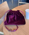CIAOPANIC TYPY(チャオパニックティピー) カラビナ付きベロアスタッズ巾着BAG