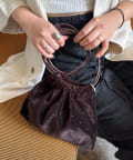 CIAOPANIC TYPY(チャオパニックティピー) カラビナ付きベロアスタッズ巾着BAG