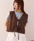 w closet(ダブルクローゼット) 【25AW】フラワースエードベスト