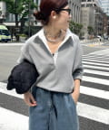 DOUDOU(ドゥドゥ) 【7/25～3日間限定 予約10％OFF】【こっち 企画】シャツ襟ラガースウエットトップス