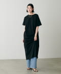 NICE CLAUP / OLIVE des OLIVE OUTLET(ナイスクラップ  / オリーブ デ オリーブ アウトレット) 【LARUTA】シルケット風天竺ドロストワンピース