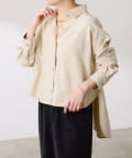 COLLAGE GALLARDAGALANTE(コラージュ ガリャルダガランテ) 【デザインを変えられる】スエードタッチバックロングシャツ/カセット服