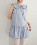 w closet(ダブルクローゼット) 【25AW】【3点セット/3色展開】シュシュ衿付きバルーンワンピ