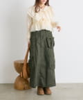 w closet(ダブルクローゼット) 【25AW】【ポケット付き】マルチポケットカーゴスカート
