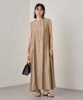 OUTLET(アウトレット) 【Loungedress】スキッパーノースリギャザーワンピース