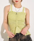 OUTLET(アウトレット) 【WHO'S WHO gallery】シャーリングビスチェ
