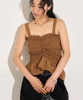 OUTLET(アウトレット) 【WHO'S WHO gallery】シャーリングビスチェ