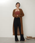 OUTLET(アウトレット) 【earthy_】レースニットロングカーデ