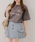 Remind me and forever(リマインドミーアンドフォーエバー) ピグメント加工ドロストTシャツ