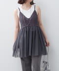NICE CLAUP / OLIVE des OLIVE OUTLET(ナイスクラップ  / オリーブ デ オリーブ アウトレット) かぎ針×チュールチュニック