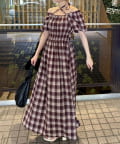 NICE CLAUP / OLIVE des OLIVE OUTLET(ナイスクラップ  / オリーブ デ オリーブ アウトレット) 【RMAF】ホルター付き袖バルーンワンピ