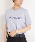 NOLLEY'S(ノーリーズ) BONJOUR刺繍Tシャツ