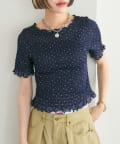 w closet(ダブルクローゼット) 【25AW】シャーリング柄アソートT