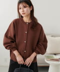 DISCOAT(ディスコート) 《8/23(土)12:00～》【10色展開！】メタル釦スポンディッシュカーディガン《WEB限定カラーあり》