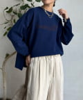 DOUDOU(ドゥドゥ) 【WEB限定】ダブルジャガードロゴニット