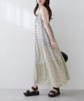 natural couture(ナチュラルクチュール) 【WEB限定】プレイフルパッチワークティアードキャミワンピース
