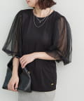 NICE CLAUP / OLIVE des OLIVE OUTLET(ナイスクラップ  / オリーブ デ オリーブ アウトレット) 【RMAF】袖チュールTシャツ