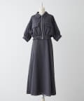 NICE CLAUP / OLIVE des OLIVE OUTLET(ナイスクラップ  / オリーブ デ オリーブ アウトレット) 裾シャーリングJK+キャミOPSET