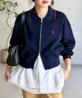CPCM(シーピーシーエム) 【U.S. POLO ASSN.】襟付きジップカーディガン