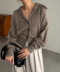 CAPRICIEUX LE'MAGE(カプリシュレマージュ) 【上質な着心地】WOOL100ミンクタッチカーディガン