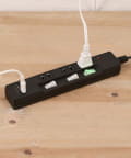 3COINS(スリーコインズ) スイッチ付き電源タップ（AC×3/USB×1/TYPEC×1）：1ｍ