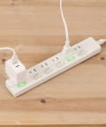 3COINS(スリーコインズ) スイッチ付き電源タップ6口AC：2m