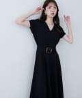 NICE CLAUP / OLIVE des OLIVE OUTLET(ナイスクラップ  / オリーブ デ オリーブ アウトレット) 【natural couture】Vネックカットソーワンピース