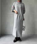DOUDOU(ドゥドゥ) 【WEB限定】配色ニットワンピース